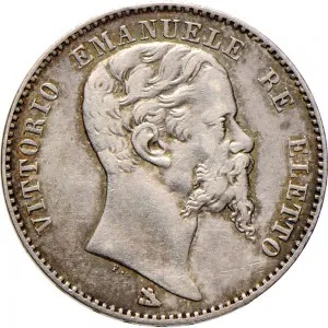 A nome di Vittorio Emanuele II di Savoia re eletto 1859 1861 Governo della Toscana 2 fase 2 lire 1860 1861 Scudo sannitico 27 mm 9,58 10,00 g Ag dritto