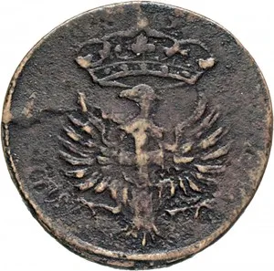 Carlo Emanuele III di Savoia 1730 1773 Regno di Sardegna Assedio franco ispanico di Alessandria 10 soldi 1746 Aquila spiegata 27 28 mm 5,15 10,03 g Cu dritto