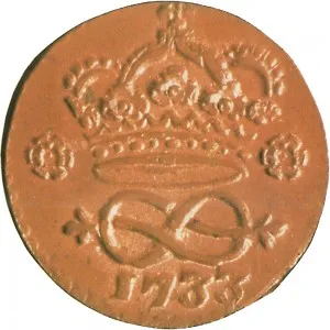 Carlo Emanuele III di Savoia 1730 1773 Regno di Sardegna Periodo anteriore alla riforma monetaria del 1754 2 denari da 1 6 di soldo 1732 1750 Nodo d'amore 15 17 mm 1,97 1,10 g Cu rovescio