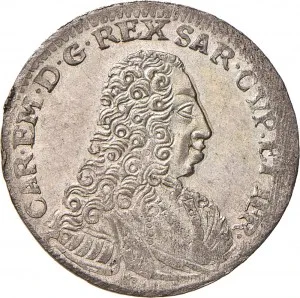 Carlo Emanuele III di Savoia 1730 1773 Regno di Sardegna Periodo anteriore alla riforma monetaria del 1754 5 soldi 1732 1740 Scudo a cartoccio 1 tipo 25 mm 3,65 5,13 g Mi dritto