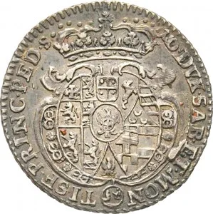 Carlo Emanuele III di Savoia 1730 1773 Regno di Sardegna Periodo anteriore alla riforma monetaria del 1754 Mezza lira da 10 soldi 1742 Scudo sagomato 2 tipo 21 mm 2,76 2,86 g Ag rovescio