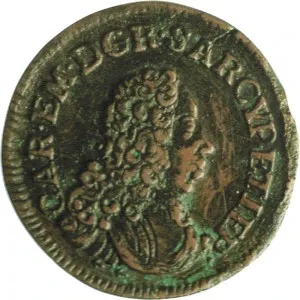 Carlo Emanuele III di Savoia 1730 1773 Regno di Sardegna Periodo anteriore alla riforma monetaria del 1754 Monetazione per la Sardegna Cagliarese da 2 denari 1732 Croce piana 1 tipo 18 19 mm 1,71 2,09 g Cu dritto