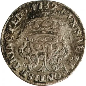 Carlo Emanuele III di Savoia 1730 1773 Regno di Sardegna Periodo anteriore alla riforma monetaria del 1754 Monetazione per la Sardegna Quarto di scudo 1732 Scudi a cartoccio accollati 26 mm 5,95 5,98 g Ag rovescio