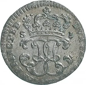 Carlo Emanuele III di Savoia 1730 1773 Regno di Sardegna Periodo anteriore alla riforma monetaria del 1754 Soldo da 12 denari 1732 1744 Cifre del sovrano 1 tipo 19 21 mm 1,32 2,02 g Mi rovescio