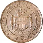 Governo della Toscana 2 fase A nome di Vittorio Emanuele II di Savoia re eletto 1859 1861 1 centesimo 1859 Valore entro cerchio perlinato 15 mm 1 0 g dritto