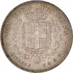 Governo della Toscana 2 fase A nome di Vittorio Emanuele II di Savoia re eletto 1859 1861 1 lira 1859 1860 Scudo sannitico 1 tipo 23 mm 4,97 5,04 g Ag rovescio
