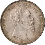 Governo della Toscana 2 fase A nome di Vittorio Emanuele II di Savoia re eletto 1859 1861 1 lira 1859 1860 Scudo sannitico 1 tipo 23 mm 4,97 5,04 g Ag dritto