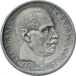 Regnando Vittorio Emanuele III di Savoia 1900 1946 Regno d'Italia Gettoni delle Esposizioni Gettone da 2 lire 1928 Littore 29,5 mm 11,7 g Ag dritto