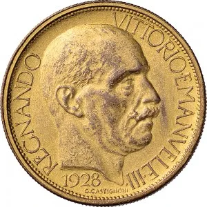 Regnando Vittorio Emanuele III di Savoia 1900 1946 Regno d'Italia Gettoni delle Esposizioni Gettone da 2 lire 1928 Littore 29,5 mm 9,98 10,37 g dorato dritto