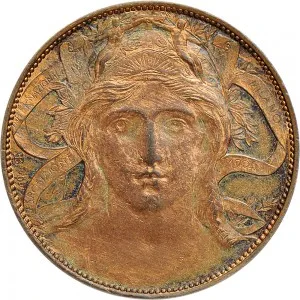 Regnando Vittorio Emanuele III di Savoia 1900 1946 Regno d'Italia Gettoni delle Esposizioni Gettone da 20 centesimi 1906 Valore 27,5 29,0 mm 9,08 9,86 g dritto