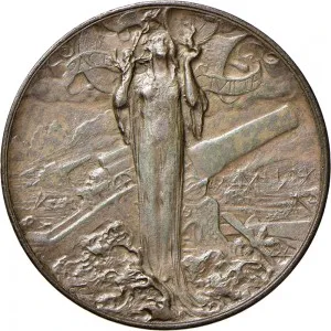 Regnando Vittorio Emanuele III di Savoia 1900 1946 Regno d'Italia Soldone e gettoni della Croce Rossa Gettone della pace vittoriosa 1918 Vittoria 30 mm 9,31 9,66 g dritto