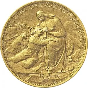 Regnando Vittorio Emanuele III di Savoia 1900 1946 Regno d'Italia Soldone e gettoni della Croce Rossa Gettone di guerra