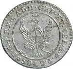 Regno di Sardegna Carlo Emanuele IV di Savoia 1796 1800 2,6 soldi 1798 1799 Aquila spiegata 20 mm 2,29 2,66 g Mi rovescio