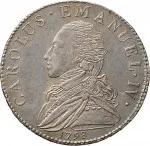 Regno di Sardegna Carlo Emanuele IV di Savoia 1796 1800 Quarto di scudo 1797 1799 Scudo rotondo 30 mm 8,6 8,8 g Ag dritto