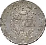 Regno di Sardegna Carlo Emanuele IV di Savoia 1796 1800 Quarto di scudo 1797 1799 Scudo rotondo 30 mm 8,6 8,8 g Ag rovescio