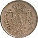 Regno di Sardegna Carlo Felice di Savoia 1821 1831 3 centesimi 1826 Scudo triangolare rialzato 23 mm 5,87 6 g Cu rovescio