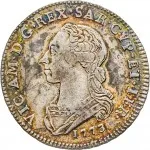 Regno di Sardegna Vittorio Amedeo III di Savoia 1773 1796 Quarto di scudo 1773 1793 Scudo rotondo 30 mm 8,27 8,83 g Ag dritto