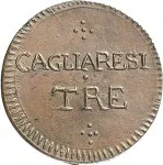 Regno di Sardegna Vittorio Emanuele I di Savoia 1802 1821Monetazione per la Sardegna 3 cagliaresi da sei denari 0 Valore 1 tipo 23 mm 3,98 5,94 g Cu rovescio