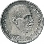 Regno d'Italia Regnando Vittorio Emanuele III di Savoia 1900 1946Gettoni delle Esposizioni Gettone da 2 lire 1928 Littore 29.5 mm 11,7 0 g Ag dritto