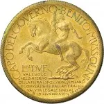 Regno d'Italia Regnando Vittorio Emanuele III di Savoia 1900 1946Gettoni delle Esposizioni Gettone da 2 lire 1928 Littore 29.5 mm 14,93 17,9 g Au rovescio