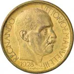Regno d'Italia Regnando Vittorio Emanuele III di Savoia 1900 1946Gettoni delle Esposizioni Gettone da 2 lire 1928 Littore 29.5 mm 14,93 17,9 g Au dritto