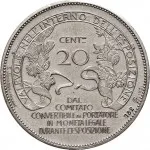 Regno d'Italia Regnando Vittorio Emanuele III di Savoia 1900 1946Gettoni delle Esposizioni Gettone da 20 centesimi 1906 Valore 27.5 mm 10,85 0 g Ag rovescio