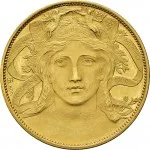 Regno d'Italia Regnando Vittorio Emanuele III di Savoia 1900 1946Gettoni delle Esposizioni Gettone da 20 centesimi 1906 Valore 27.5 mm 18,2 18,24 g Au dritto