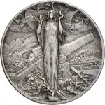 Regno d'Italia Regnando Vittorio Emanuele III di Savoia 1900 1946Soldone e gettoni della Croce Rossa Gettone della pace vittoriosa 1918 Vittoria 30 mm 11,08 11,48 g Ag dritto
