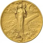 Regno d'Italia Regnando Vittorio Emanuele III di Savoia 1900 1946Soldone e gettoni della Croce Rossa Gettone della pace vittoriosa 1918 Vittoria 30 mm 14,12 14,86 g Au dritto