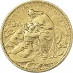 Regno d'Italia Regnando Vittorio Emanuele III di Savoia 1900 1946Soldone e gettoni della Croce Rossa Gettone di guerra 1915 Croce Rossa 30.8 mm 14,68 15,6 g Au dritto