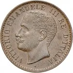 Regno d'Italia Vittorio Emanuele III di Savoia 1900 1936 Re 1 centesimo 1902 1908 Valore entro semicorona di alloro e quercia 15 mm 0,985 1,015 g dritto