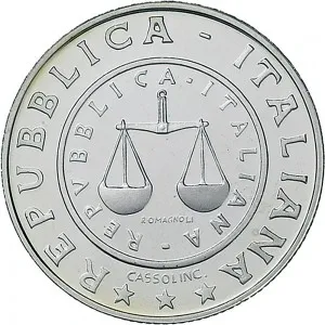Repubblica Italiana Lire 1946 2001 Repubblica Italiana Emissioni in argento confezionate 1 lira 2001 Storia della Lira Cornucopia 3 tipo 24 mm 5,97 6,03 g Ag dritto