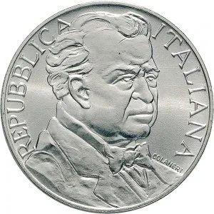 Repubblica Italiana Lire 1946 2001 Repubblica Italiana Emissioni in argento confezionate 1.000 lire 1995 Pietro Mascagni 31,4 mm 14,527 14,673 g Ag dritto