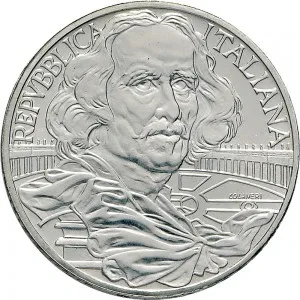 Repubblica Italiana Lire 1946 2001 Repubblica Italiana Emissioni in argento confezionate 1.000 lire 1998 Gian Lorenzo Bernini 31,4 mm 14,527 14,673 g Ag dritto