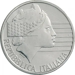 Repubblica Italiana Lire 1946 2001 Repubblica Italiana Emissioni in argento confezionate 10.000 lire 1994 Mondiali di calcio USA 34 mm 21,89 22,11 g Ag dritto