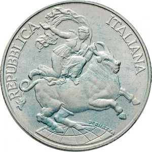 Repubblica Italiana Lire 1946 2001 Repubblica Italiana Emissioni in argento confezionate 10.000 lire 1995 Conferenza di Messina 34 mm 21,89 22,11 g Ag dritto