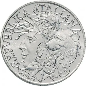 Repubblica Italiana Lire 1946 2001 Repubblica Italiana Emissioni in argento confezionate 200 lire 1991 Flora e fauna da salvare 1 tipo 27 mm 8,945 9,055 g Ag dritto