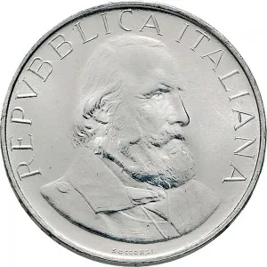 Repubblica Italiana Lire 1946 2001 Repubblica Italiana Emissioni in argento confezionate 500 lire 1982 Giuseppe Garibaldi 29 mm 10,945 11,055 g Ag dritto