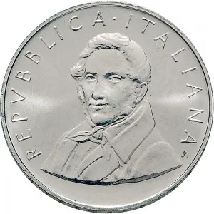 Repubblica Italiana Lire 1946 2001 Repubblica Italiana Emissioni in argento confezionate 500 lire 1985 Alessandro Manzoni 29 mm 10,945 11,055 g Ag dritto