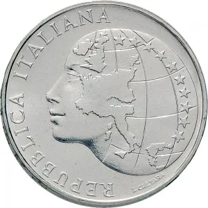 Repubblica Italiana Lire 1946 2001 Repubblica Italiana Emissioni in argento confezionate 500 lire 1985 Presidenza italiana Comunit europea 1 tipo 29 mm 10,945 11,055 g Ag dritto