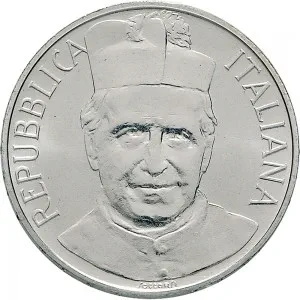 Repubblica Italiana Lire 1946 2001 Repubblica Italiana Emissioni in argento confezionate 500 lire 1988 San Giovanni Bosco 29 mm 10,945 11,055 g Ag dritto