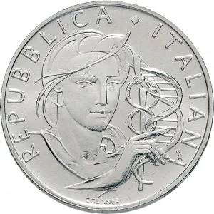 Repubblica Italiana Lire 1946 2001 Repubblica Italiana Emissioni in argento confezionate 500 lire 1989 Lotta contro il cancro 29 mm 10,945 11,055 g Ag dritto