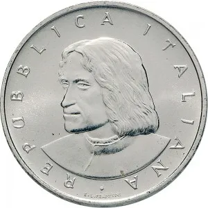 Repubblica Italiana Lire 1946 2001 Repubblica Italiana Emissioni in argento confezionate 500 lire 1992 Lorenzo de' Medici 32 mm 14,945 15,055 g Ag dritto