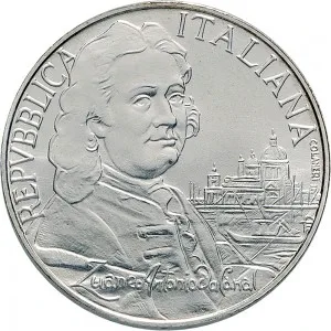 Repubblica Italiana Lire 1946 2001 Repubblica Italiana Emissioni in argento confezionate 5.000 lire 1997 Canaletto 32 mm 17,91 18,09 g Ag dritto