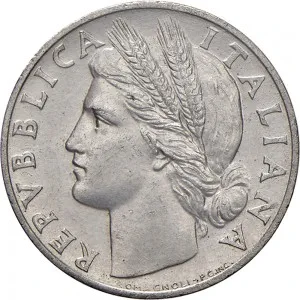 Repubblica Italiana Lire 1946 2001 Repubblica Italiana Monetazione del primo periodo fino al 1950 1 lira