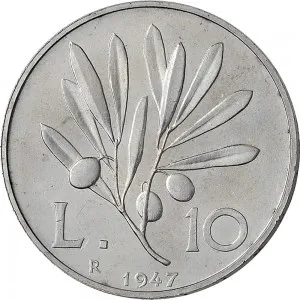Repubblica Italiana Lire 1946 2001 Repubblica Italiana Monetazione del primo periodo fino al 1950 10 lire