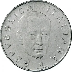 Repubblica Italiana Lire 1946 2001 Repubblica Italiana Monetazione del secondo periodo dal 1951 100 lire 1974 Guglielmo Marconi 27,8 mm 7,8 8,2 g Ac dritto