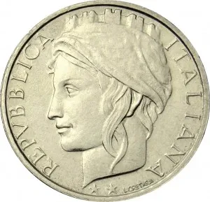 Repubblica Italiana Lire 1946 2001 Repubblica Italiana Monetazione del secondo periodo dal 1951 100 lire 1993 Italia turrita 2 tipo 22 mm 4,4 4,6 g CuNi dritto
