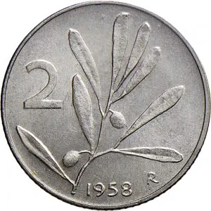 Repubblica Italiana Lire 1946 2001 Repubblica Italiana Monetazione del secondo periodo dal 1951 2 lire