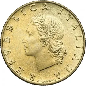 Repubblica Italiana Lire 1946 2001 Repubblica Italiana Monetazione del secondo periodo dal 1951 20 lire 1956 1959 Ramo di quercia 1 tipo 21,3 mm 3,528 3,672 g Ba dritto